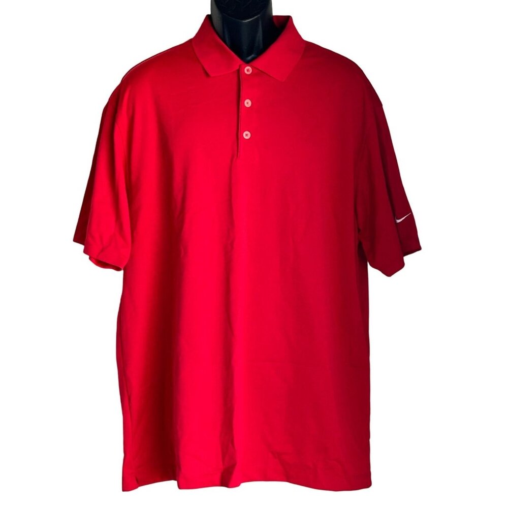 Nike Golf Mens Red Polo Shirt Size XL